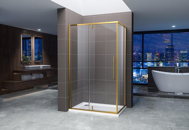 A2219 5/6mm Champagne Aureum Rectarium Vitrum Shower Claustrum