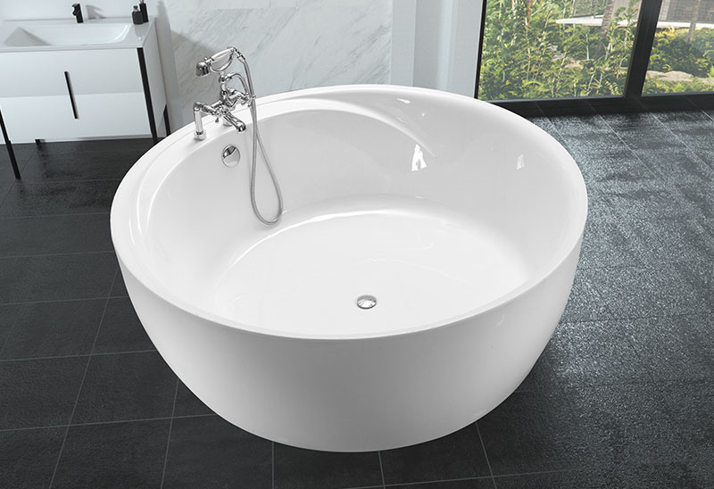 57 63 inch Large Indoor Freestanding Circum Bathtub