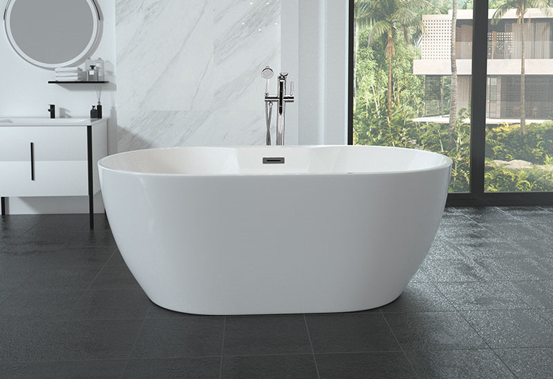 59 67 Inch Acrylic Soli Plastic Bathtub