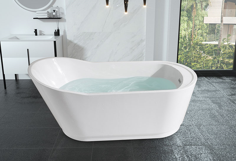 59 67 inch Acrylic Soli Soaking Bath tub