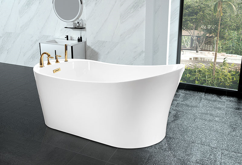 LXVII Inch Freestanding Acrylic Bathtub