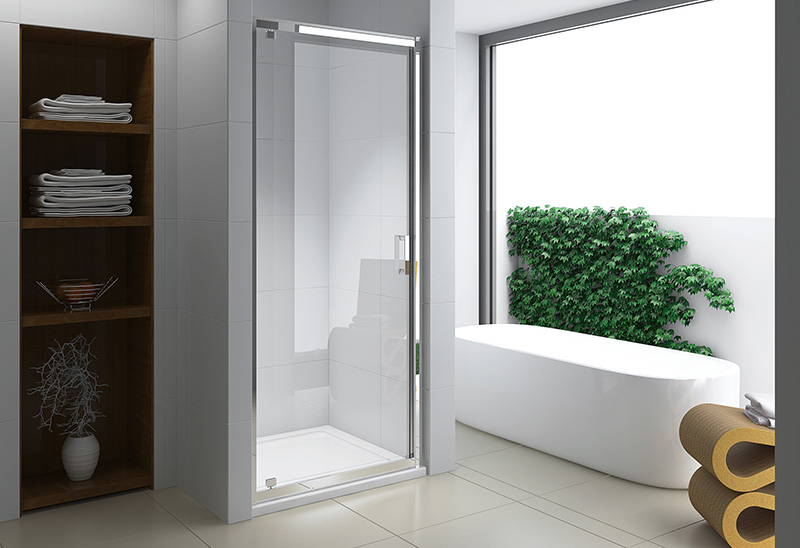 A1544 5/6/8mm vitreum Pivot Shower ostium balneo Screen