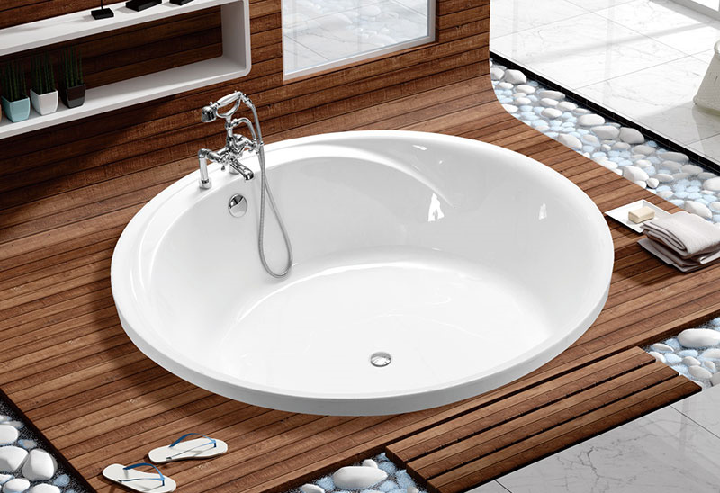 MV046K 145 160cm Round Bathtub Build In