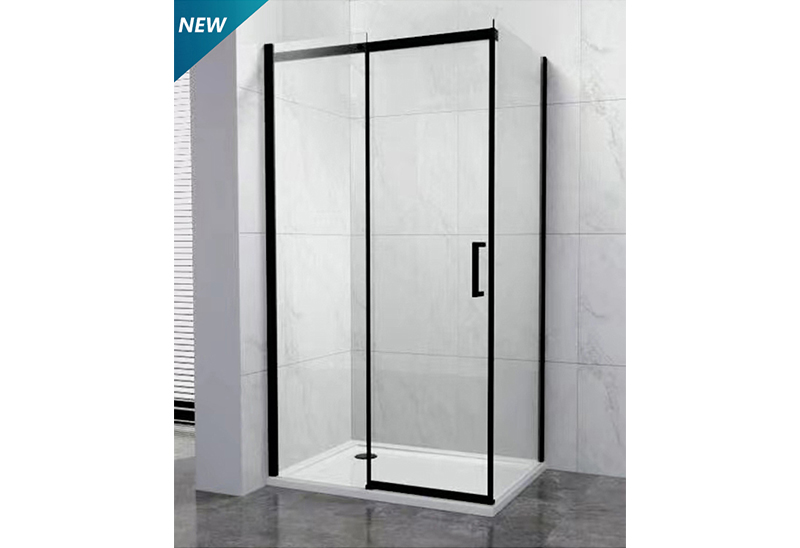 A1632 Matt Black 5/6mm Quadratus Figura Vitri Shower Claustrum