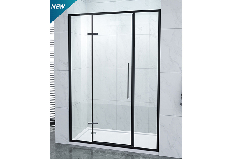 A2514 Matt Black 5/6mm Glass Shower Screen